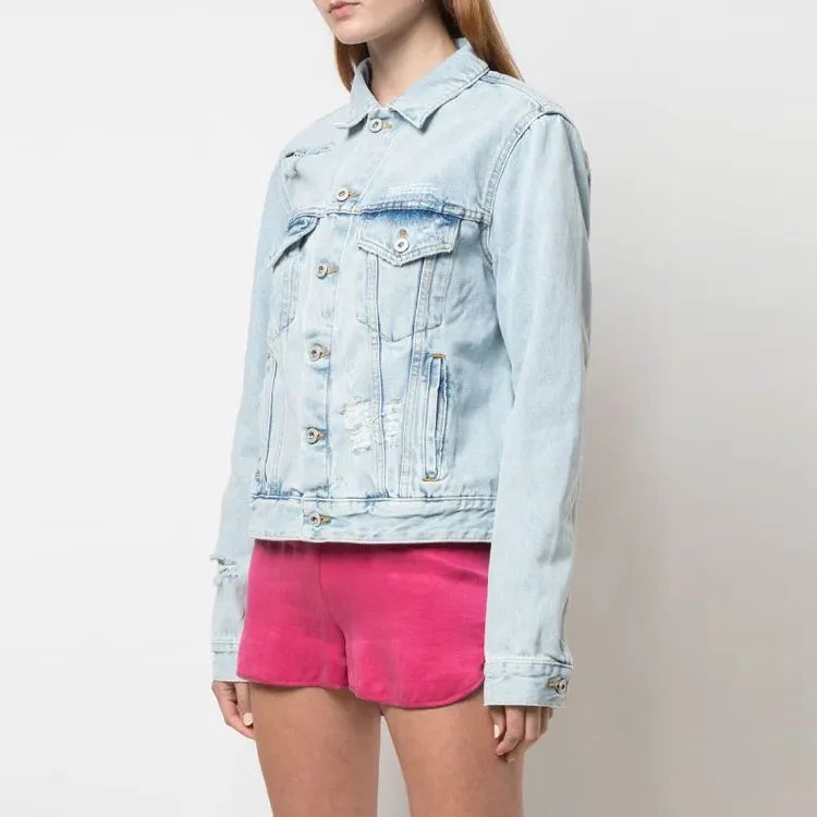 OFF WHITE Embroidered Denim Jacket-2