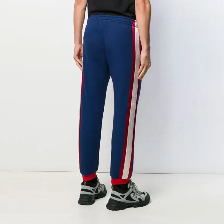 GUCCI Knitted Sports Pants Men's Blue-2