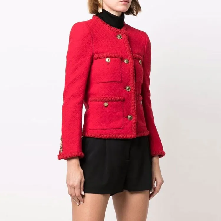 SAINT LAURENT Jackets Women's Red-3