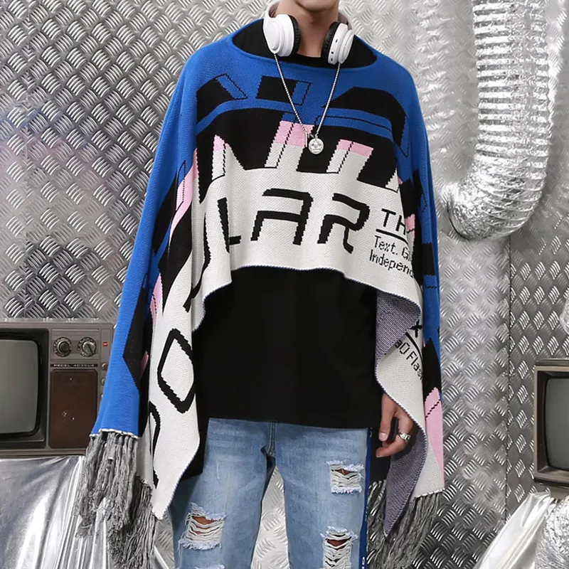 GENANX Shawls Unisex White Blue-2
