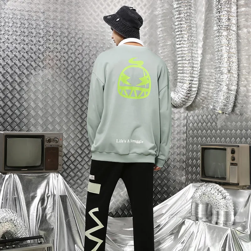 GENANX Crew Neck Loose Fit Regular Sweatshirt Unisex-17