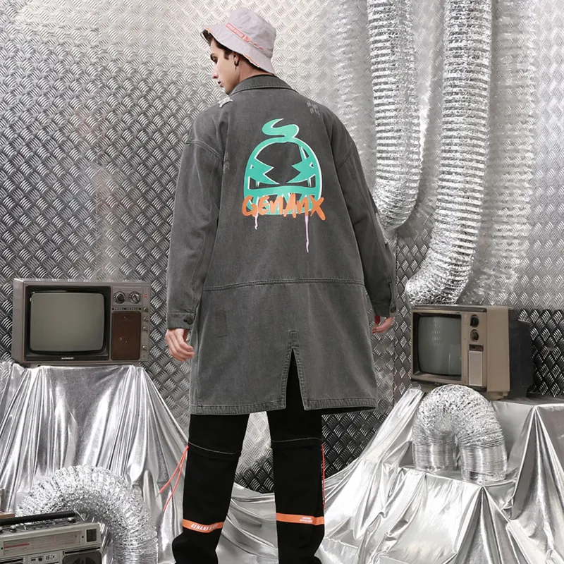 GENANX Trench Coats Unisex Gray-4