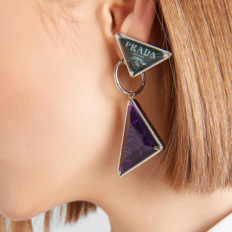 PRADA Earrings Women's Green-3