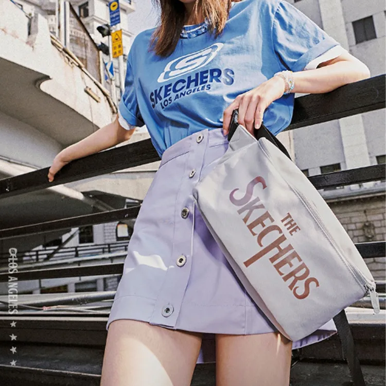 Skechers Funny Monster Fabric Fanny Pack Unisex Light Gray-4