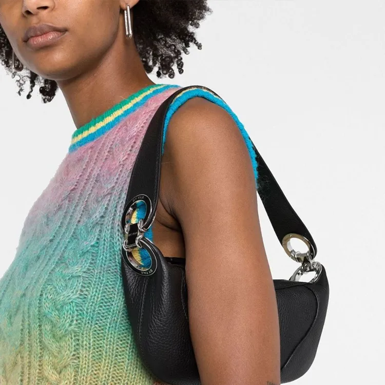 By Far Cow Leather Shoulder Bag, Handbag, Shoulder Bag Women's Black-3