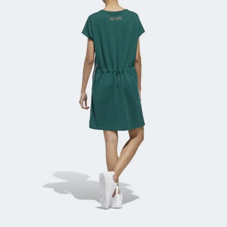 Adidas Neo Short-Sleeved Dresses Women's Forest Green-4