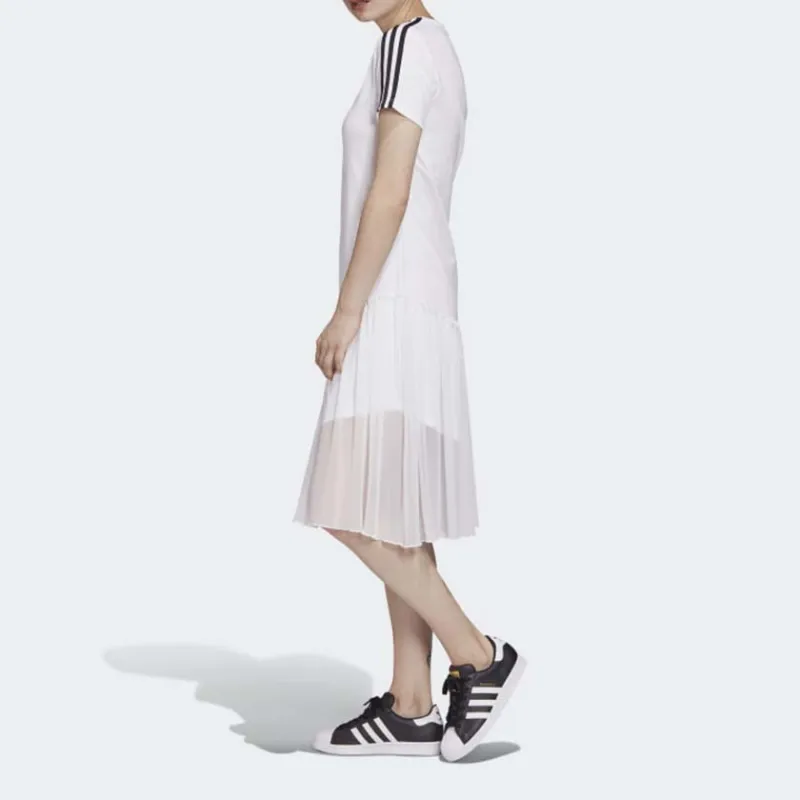Adidas Originals Short Sleeved Dress Women's White-3