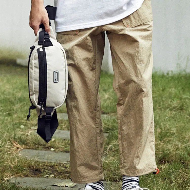 Converse Polyester Crossbody Bag Shoulder Bag Sling Bag Fanny Pack Regular Unisex Light Khaki-4