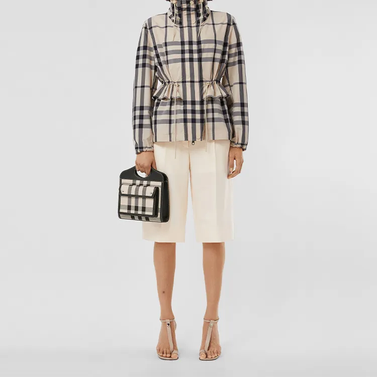 Burberry Pocket Bag Canvas Bag, Shoulder Bag, Crossbody Bag, Handbag Mini Women's Butter Beige/Black-6
