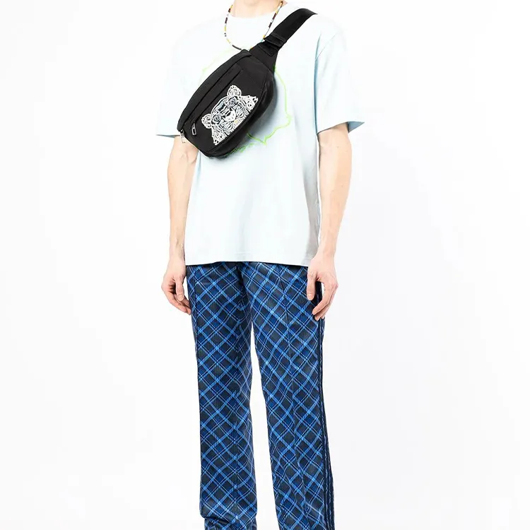 KENZO Embroidered Tiger Bum Bag Black/Light Blue-7