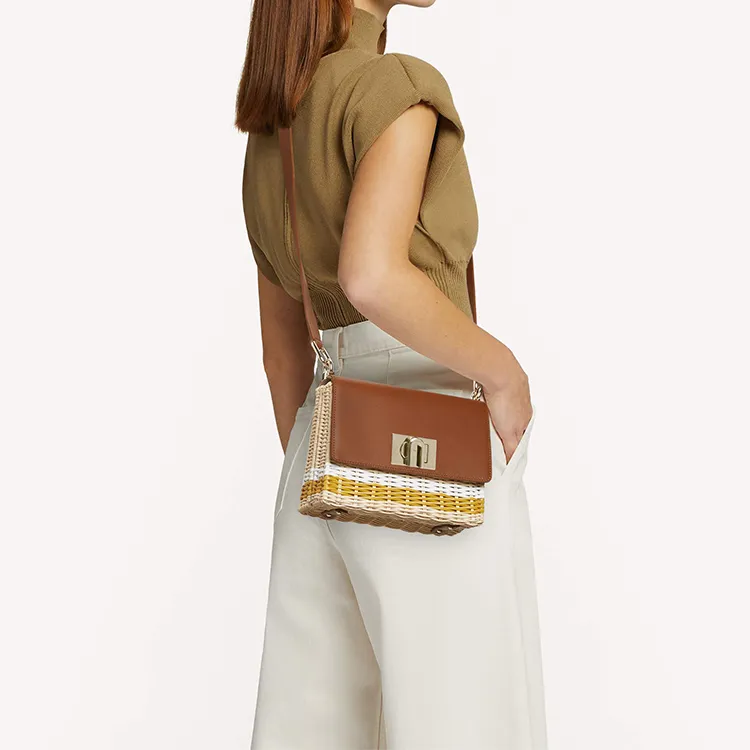 Furla 1927 Collection Calfskin Shoulder Bag, Crossbody Bag Women's Brown-4