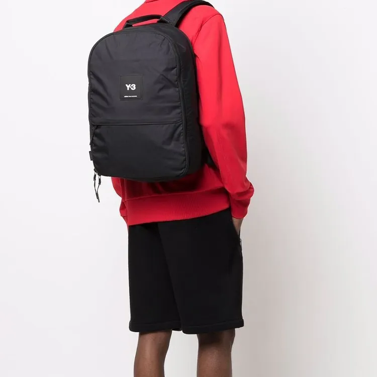 Y 3 Polyester Laptop Backpack Regular Men's Black-4