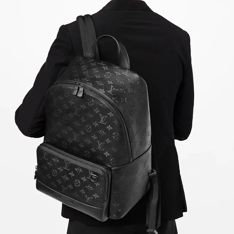 LOUIS VUITTON Racer Calfskin Backpack Regular Men's Black-5