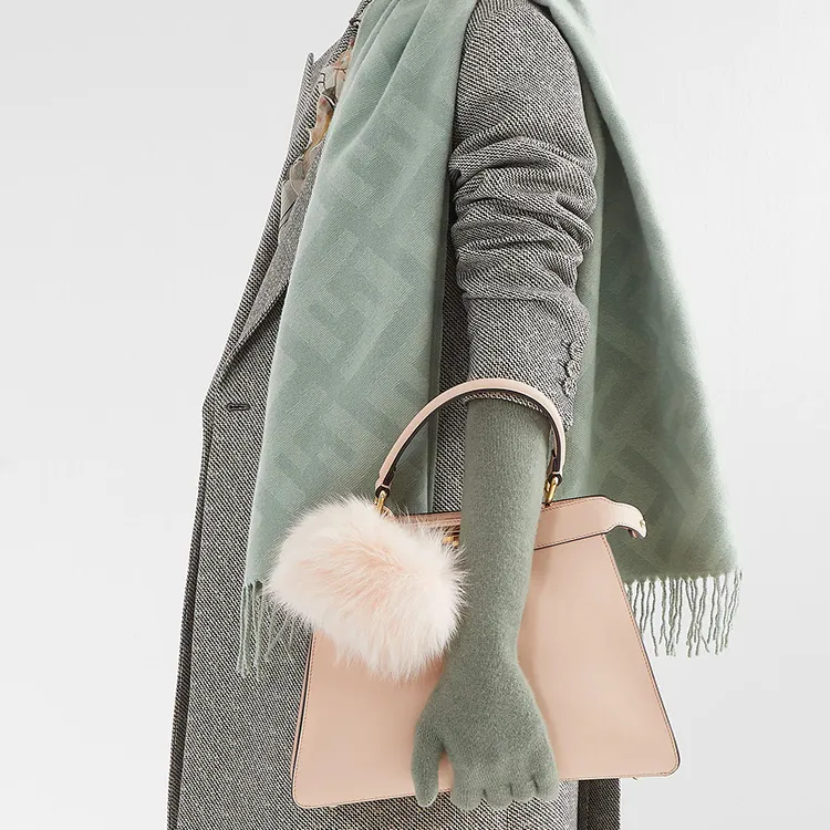 FENDI Fendi First Fox Fur Lambskin Earphone Case Shoulder Bag Crossbody Bag Extra Mini Women's Pink-4