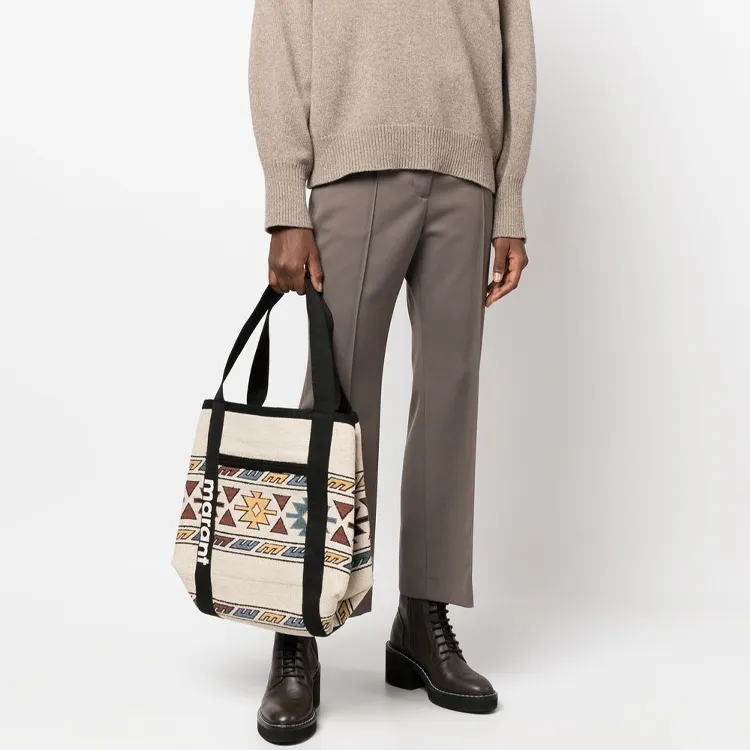 ISABEL MARANT Darwen Cotton Tote Bag, Shopping Bag, Shoulder Bag, Handbag Women's-4