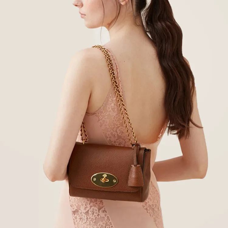 Mulberry Calfskin Crossbody Bag, Shoulder Bag Women's Grain Color-4