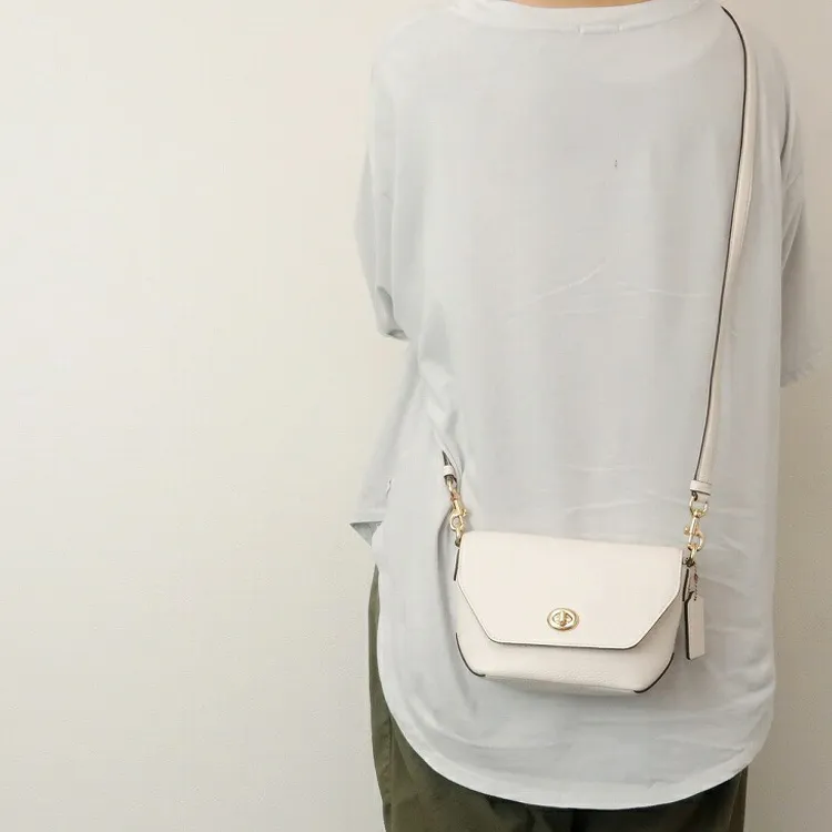 COACH Karlee Leather Shoulder Bag, Crossbody Bag Women's White-3