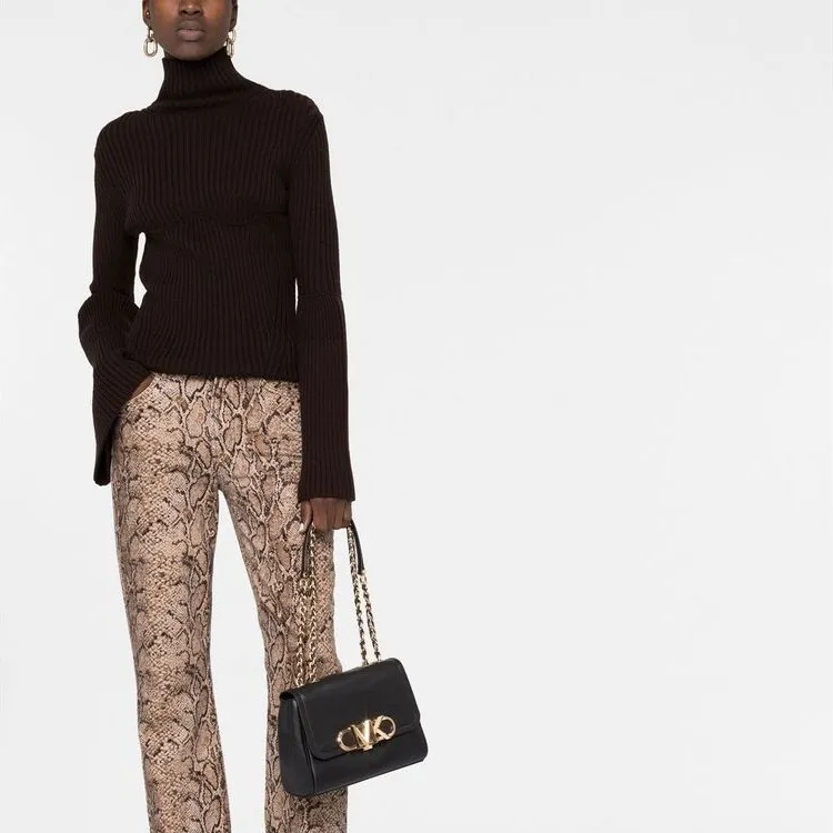 MICHAEL KORS PARKER Cow Leather Chain Bag, Shoulder Bag Women's Black-4