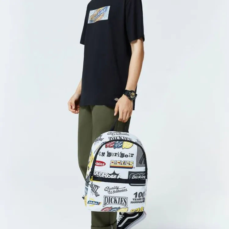 Dickies Polyester Polyester Backpack Unisex White-2