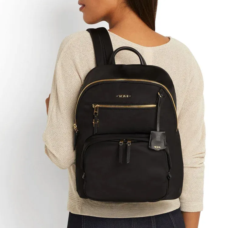 TUMI Voyageur Nylon Backpack Regular Unisex Black/Black Gold-5