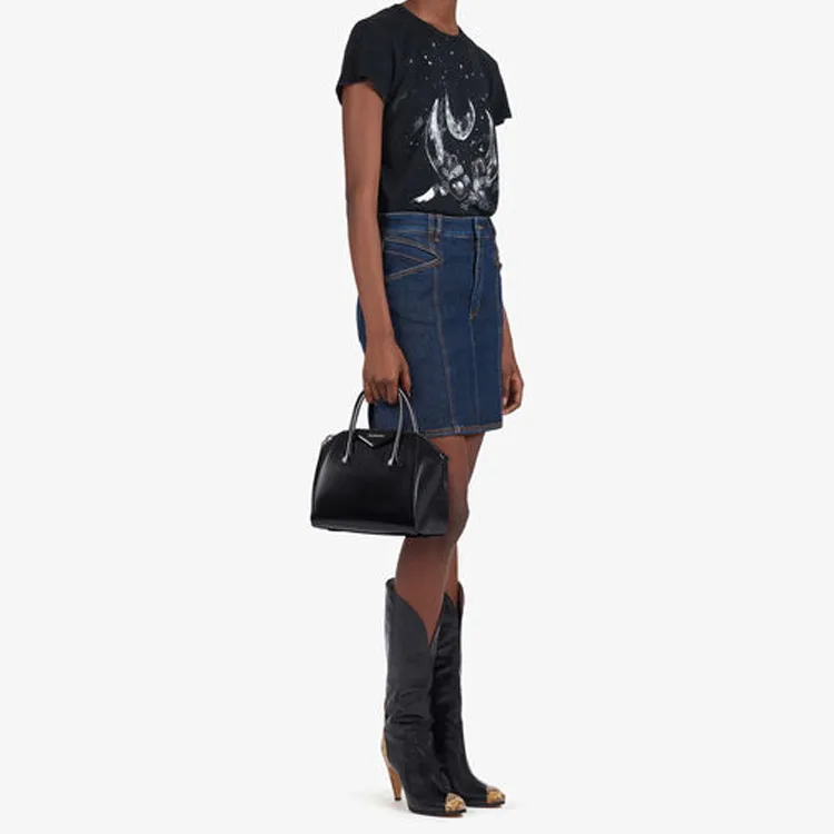 Givenchy Antigona Cow Leather Shoulder Bag, Crossbody Bag, Handbag Mini Women's Black-3