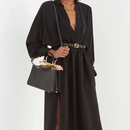 FENDI By Marc Jacobs Ff Belt Black Leather Belt
