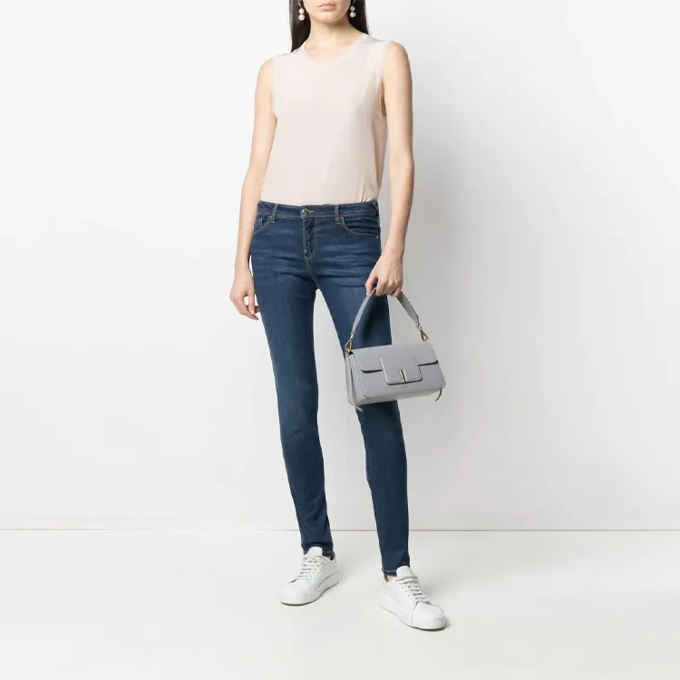 EMPORIO ARMANI SS21 Denim Trousers Women's Blue-1