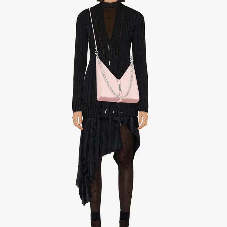 GIVENCHY Cut-out Calfskin Shoulder Bag Crossbody Bag Small Size Women's Pink-4