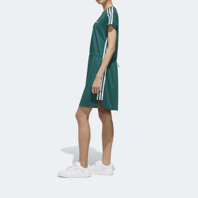 Adidas Neo Short-Sleeved Dresses Women's Forest Green-3