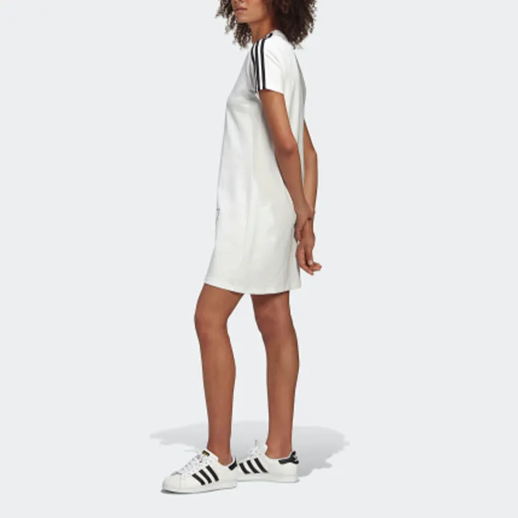 Adidas Originals Short Sleeved Dresses Women's White-5