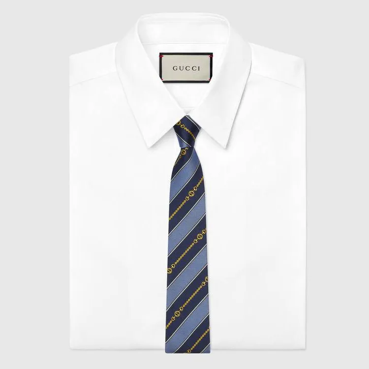 GUCCI Ties Men Light Blue And Blue-2