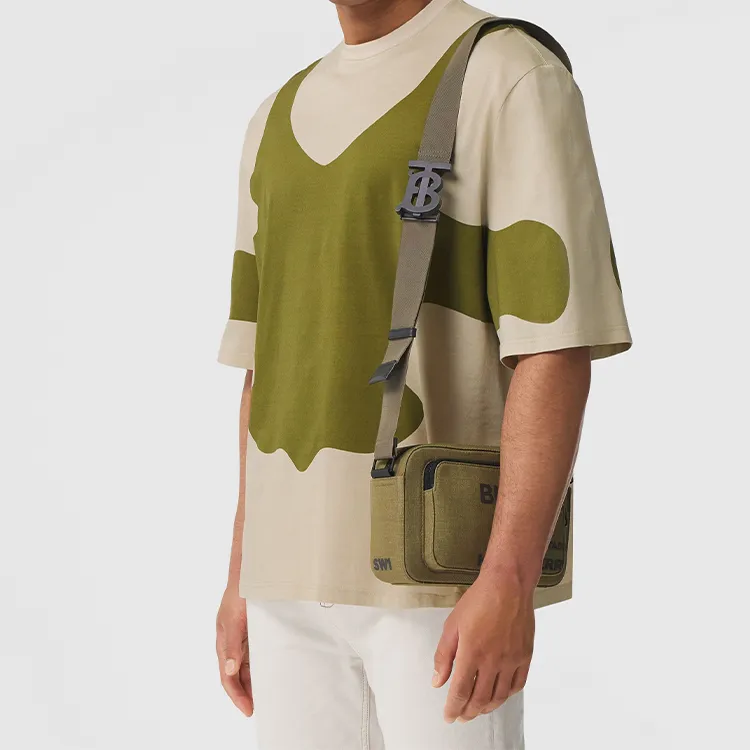 Burberry Horseferry Cow Leather Messenger Bag, Shoulder Bag, Crossbody Bag Men's Deep Moss Green-6
