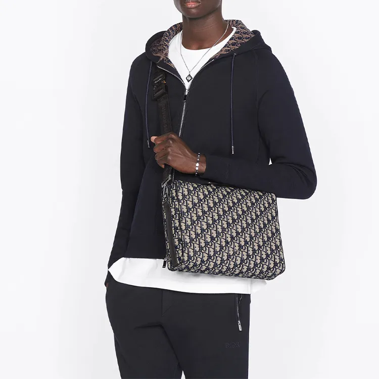 DIOR Lingot Jacquard Grain With Cow Leather Messenger Bag, Crossbody Bag, Shoulder Bag Men's-5