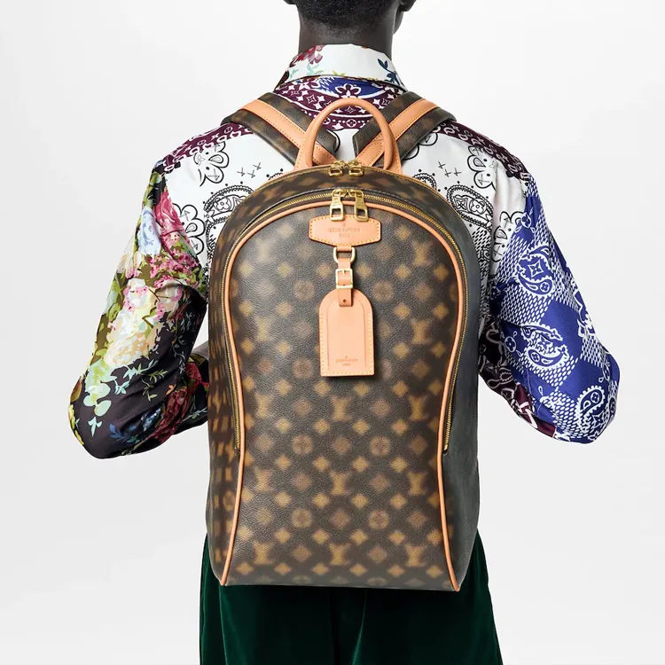 LOUIS VUITTON Ellipse Backpack Blurry Monogram Brown-5