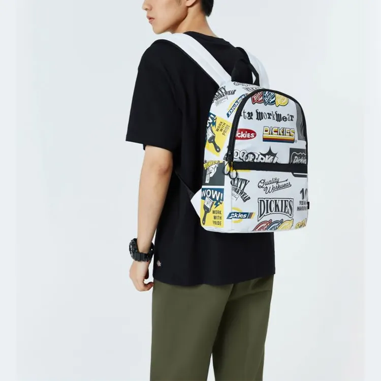 Dickies Polyester Polyester Backpack Unisex White-4