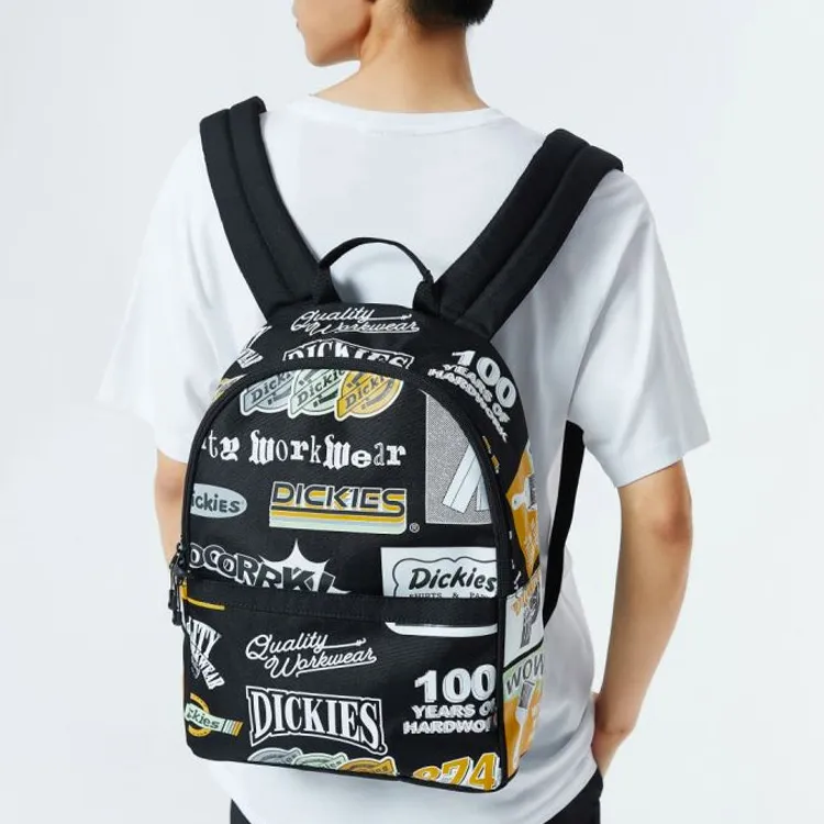 Dickies Polyester Backpack Regular Unisex White With All Over Print-3