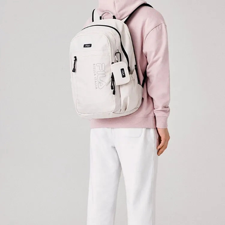 FILA Nylon Backpack Combo Bag Regular Men's Ecru-7