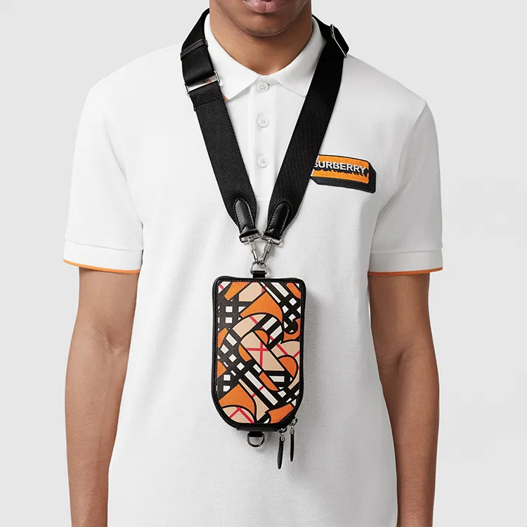 Burberry Blended With Cotton And Linen Cell Phone Case With Bib & Brace Cell Phone Pouch Men's Multicolor-8