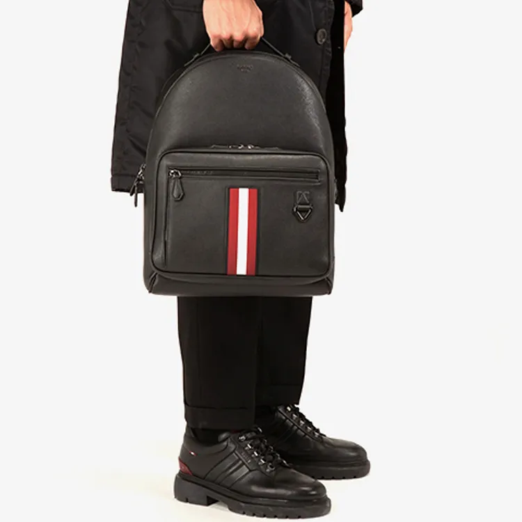 BALLY Cow Leather With Artificial Leather Backpack Regular Men's Black-5