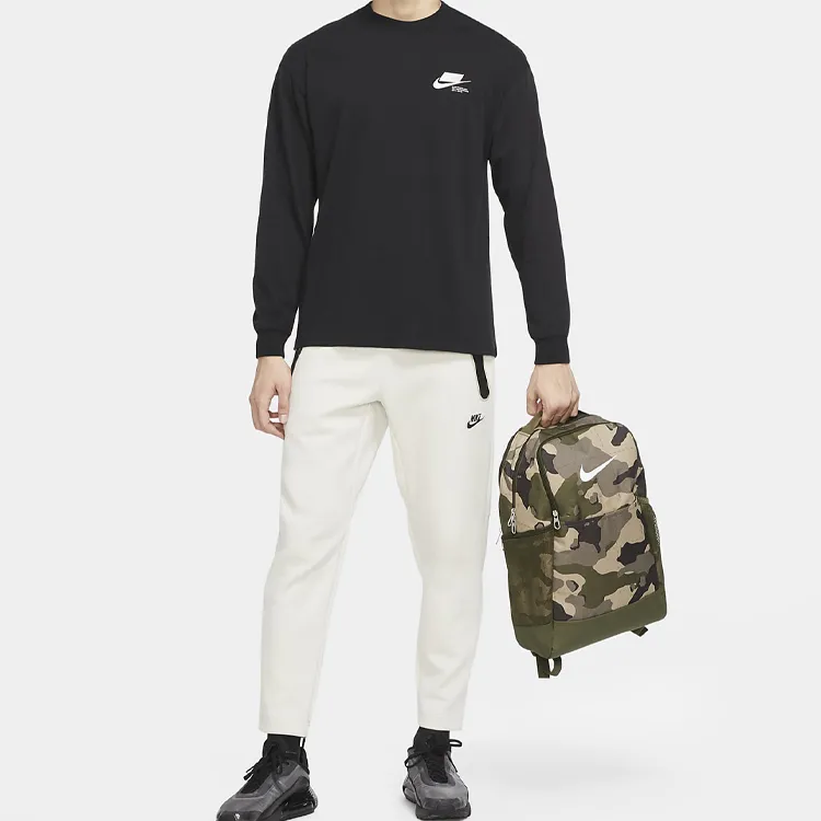 Nike Polyester Backpack Regular Men's Army Green-4