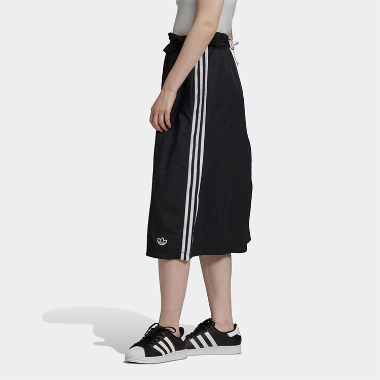 Adidas Originals Casual Long Skirts Women's Black 32 - POIZON