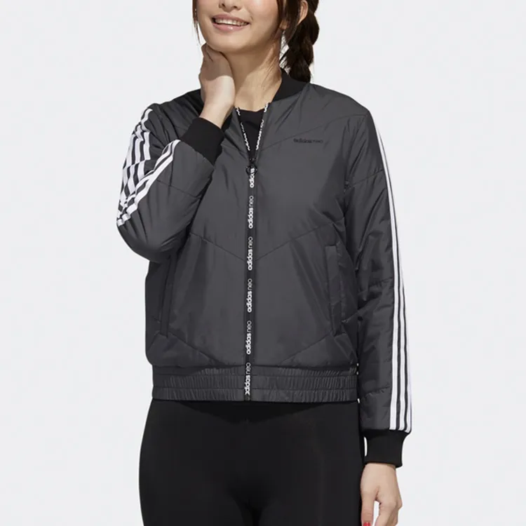 Adidas Neo Cropped Coats Women's Black-1