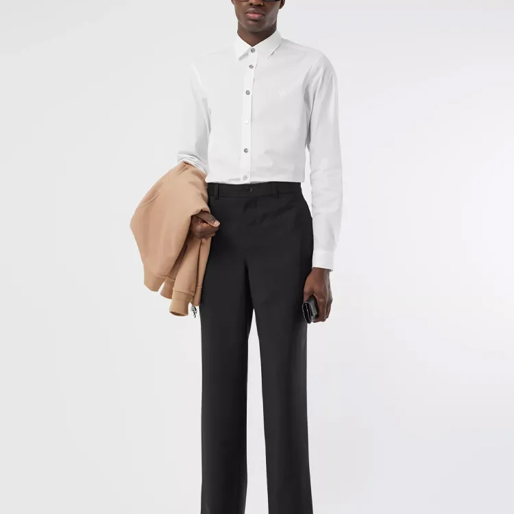 Burberry Shirts Men White-3
