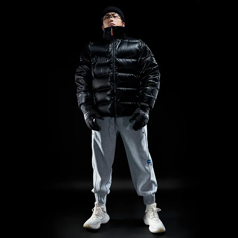 Down Jacket Men's Texture Black-3