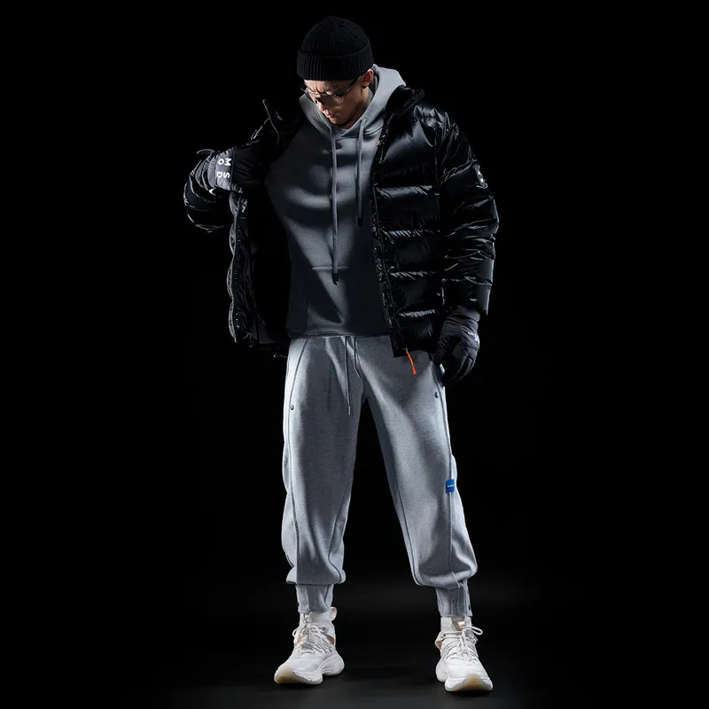 Down Jacket Men's Texture Black-4