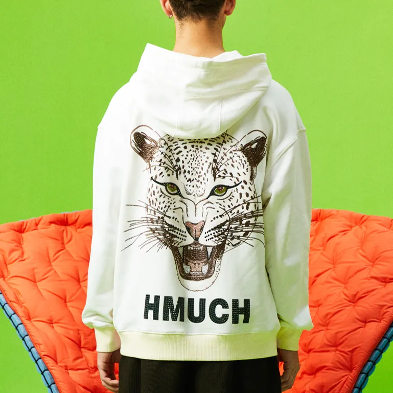 TCH Sweatshirts Unisex White With Black Logo-1