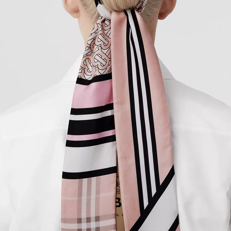 Burberry Mix print Silk Scarf-2
