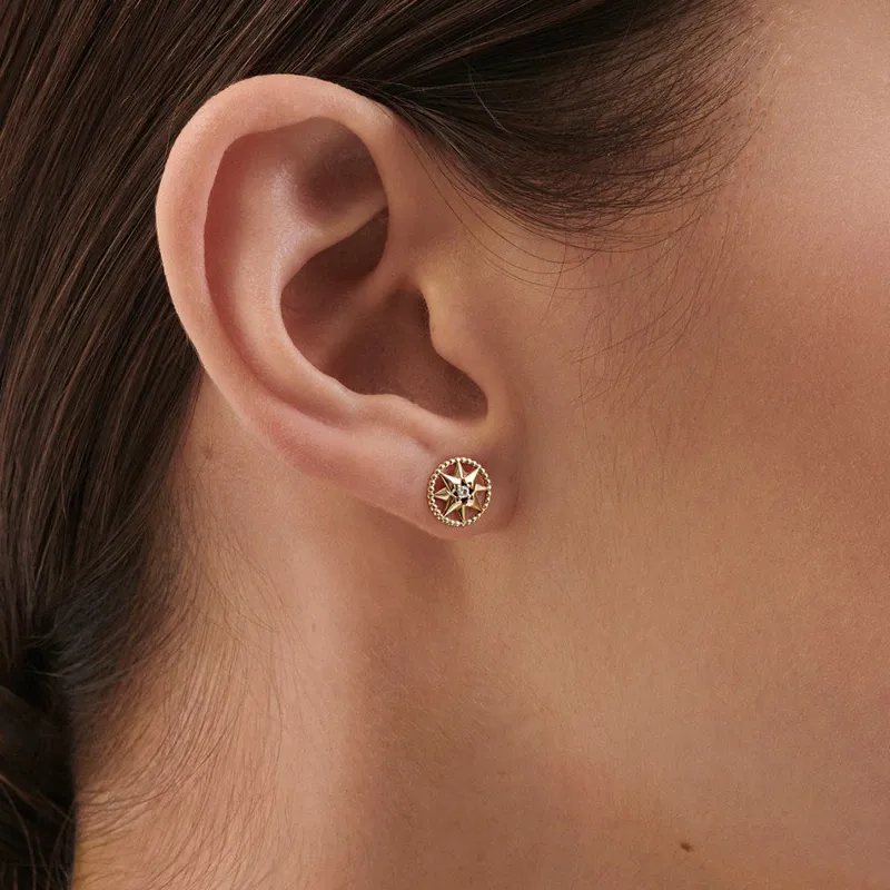 DIOR Rose Earrings Women's-2