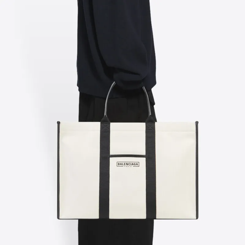 Balenciaga Canvas Tote Bag, Shopping Bag, Canvas Bag, Handbag Regular Men's Beige-5