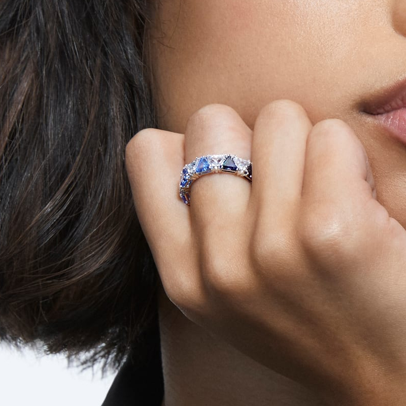 Swarovski Millenia Crystal Cocktail Ring Blue 50 Basic